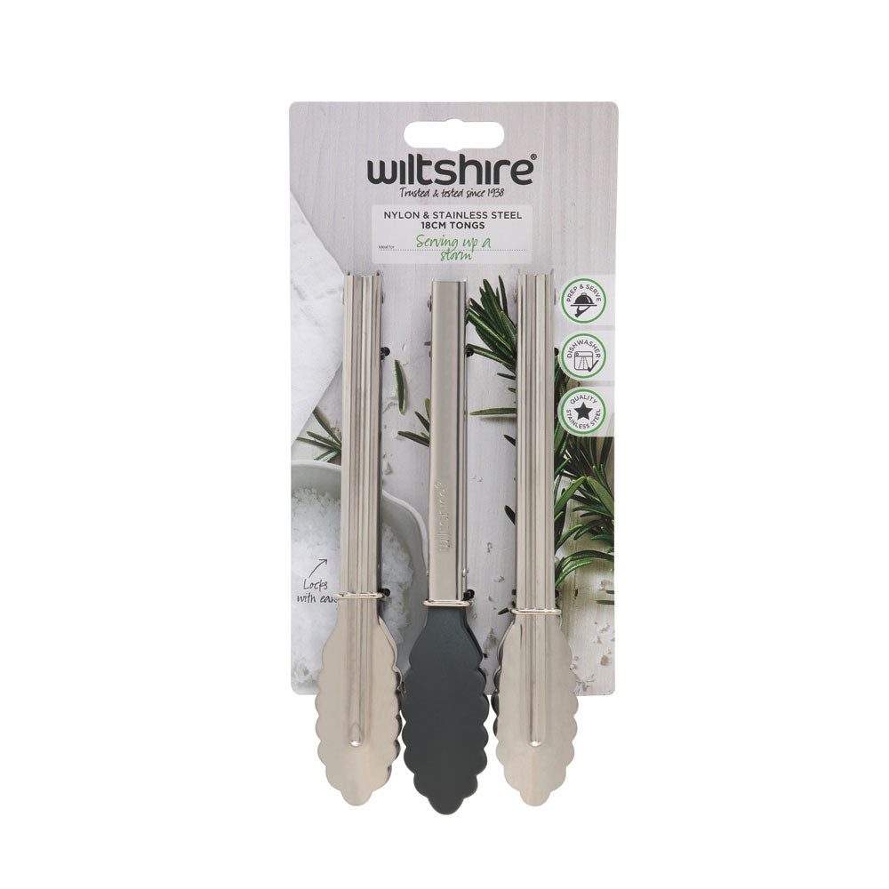 Mini Tongs 18cm Set of 3