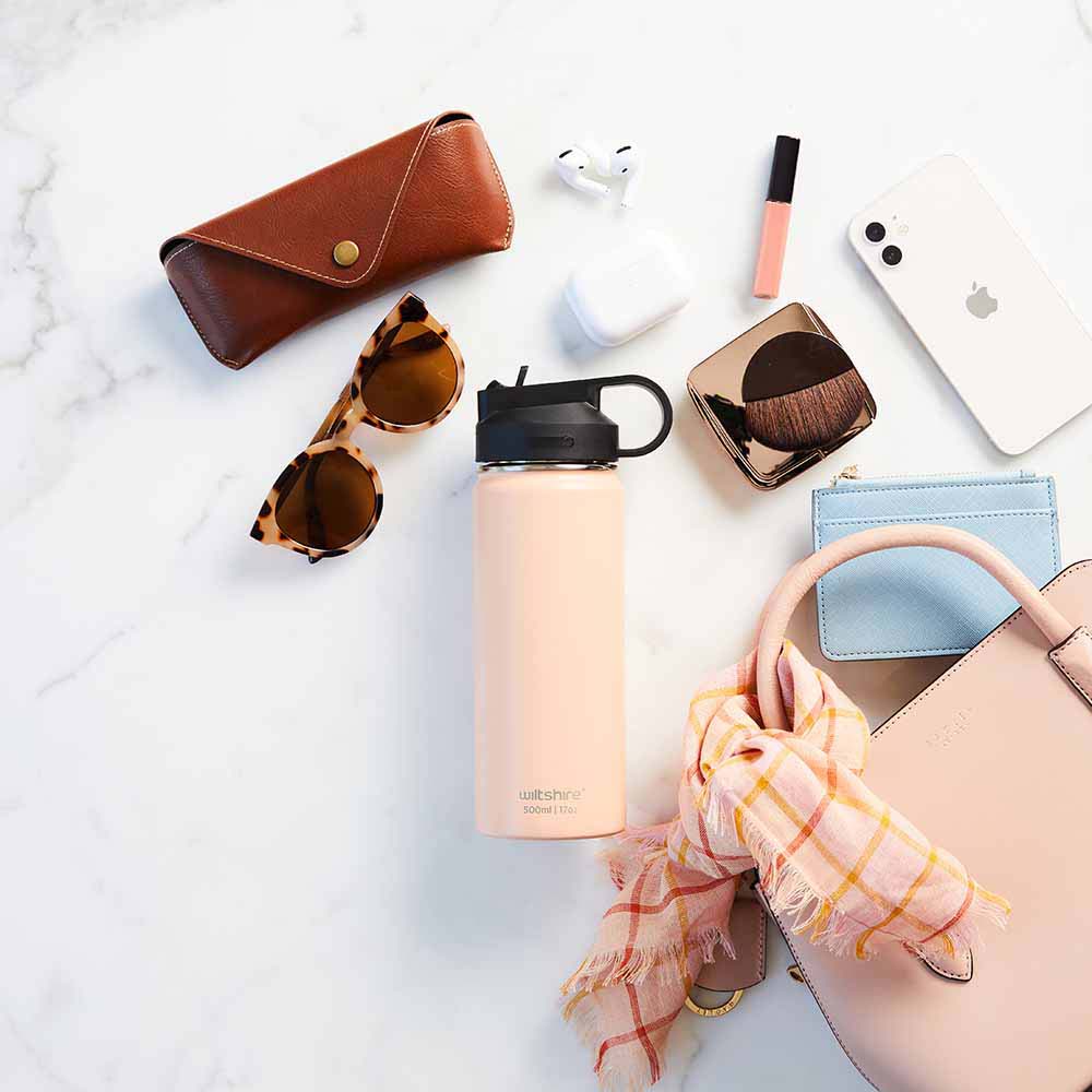 Insulated Stainless Steel Bottle Peach 500ml/17oz