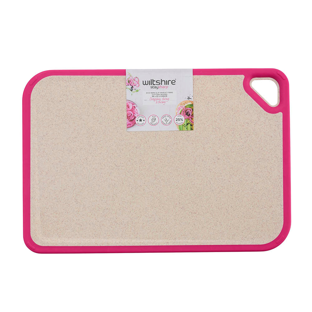 Staysharp Pink Eco Non-slip Wheat Fibre Board Medium