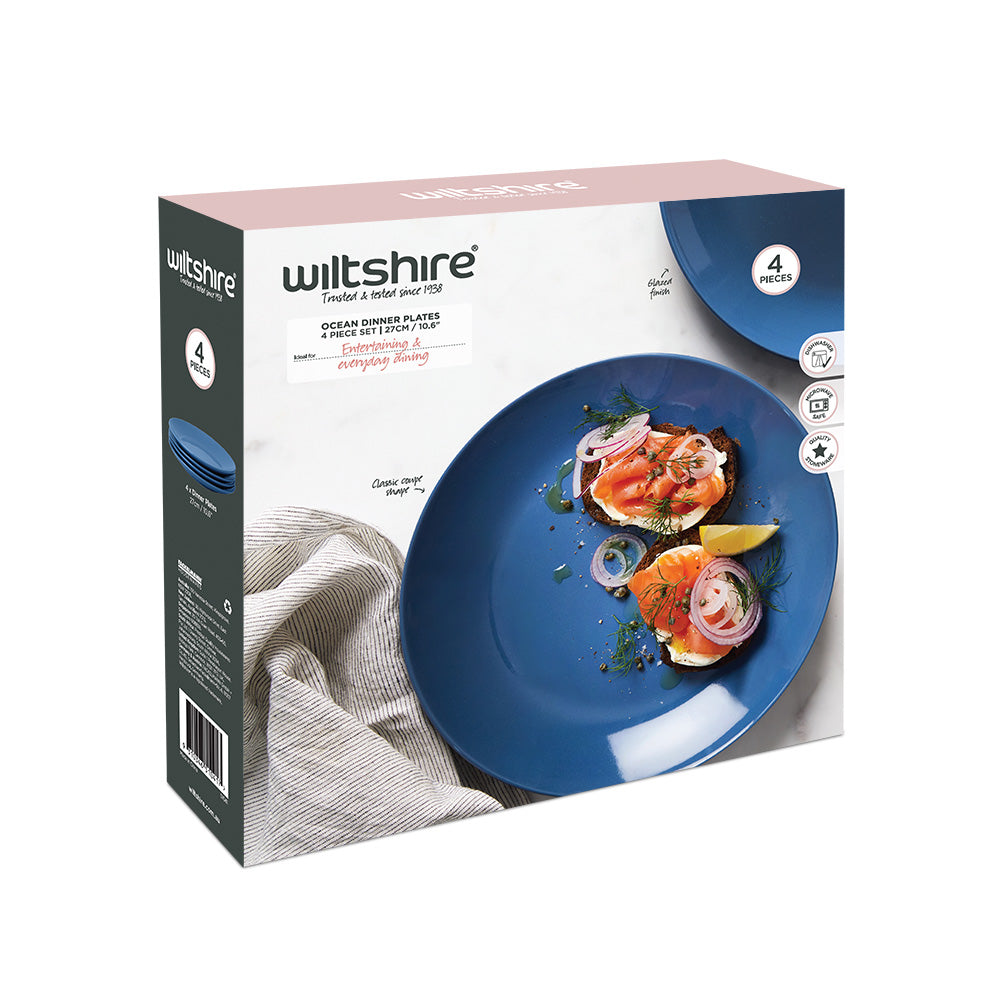 Ocean Dinner Plates 4 Piece Set 27cm / 10.6