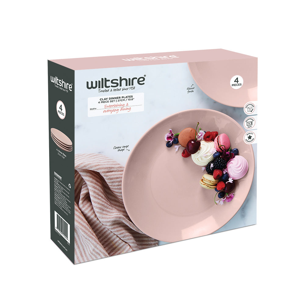 Clay Dinner Plates 4 Piece Set 27cm / 10.6