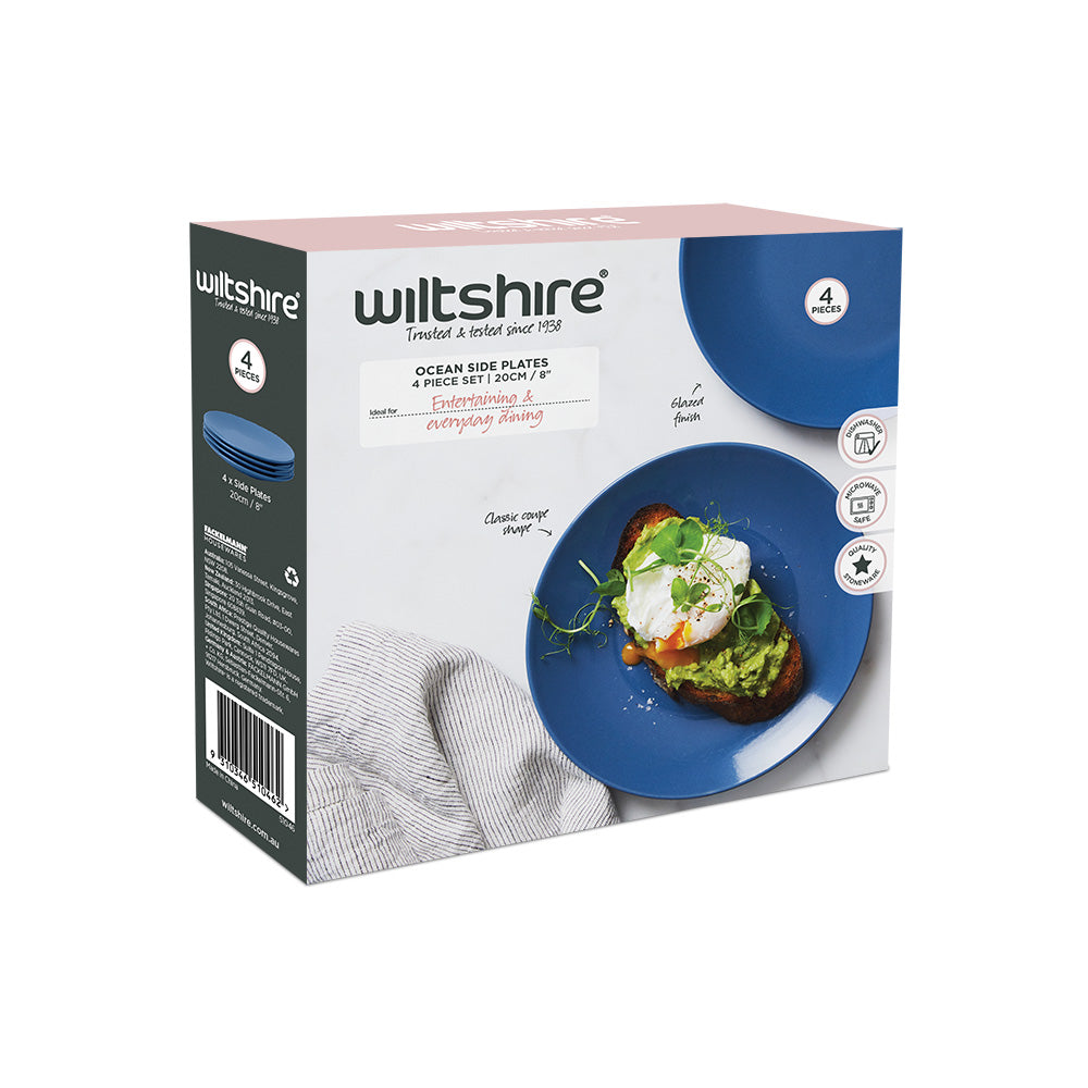 Ocean Side Plates 4 Piece Set 20cm / 8