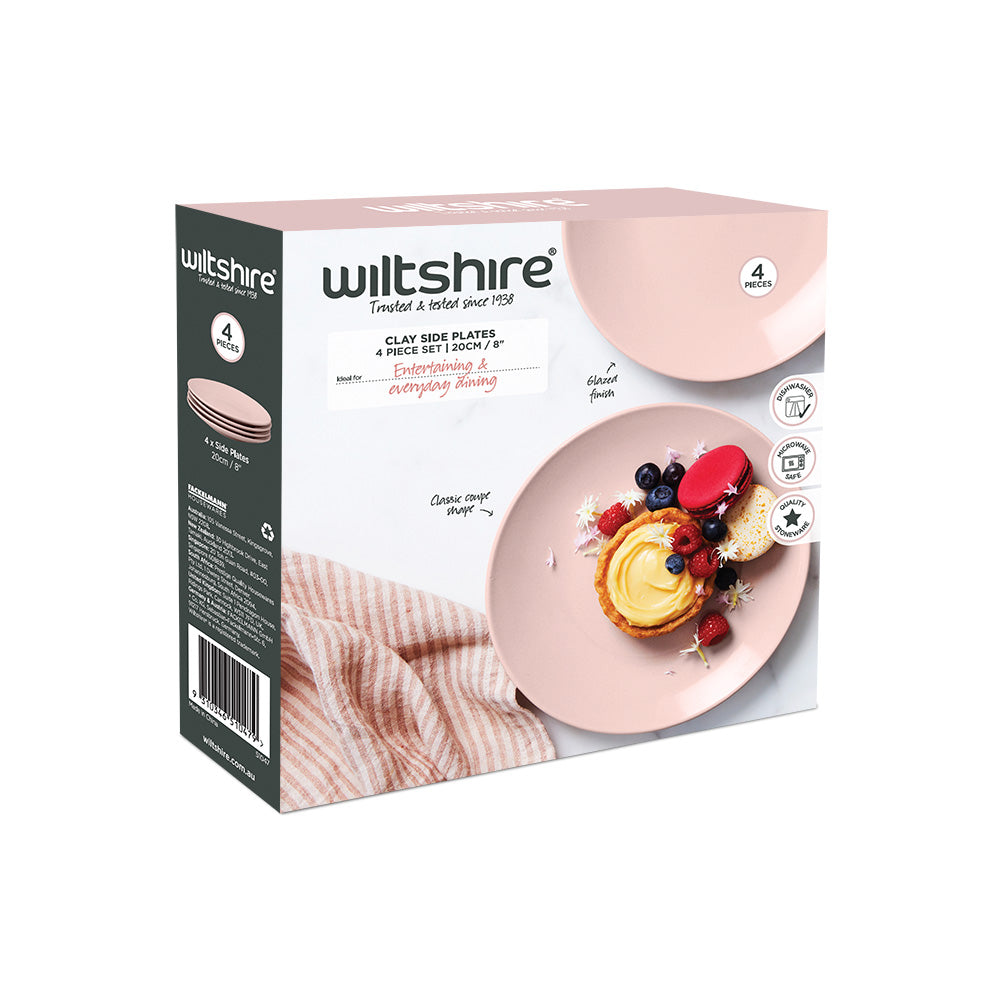 Clay Side Plates 4 Piece Set 20cm / 8