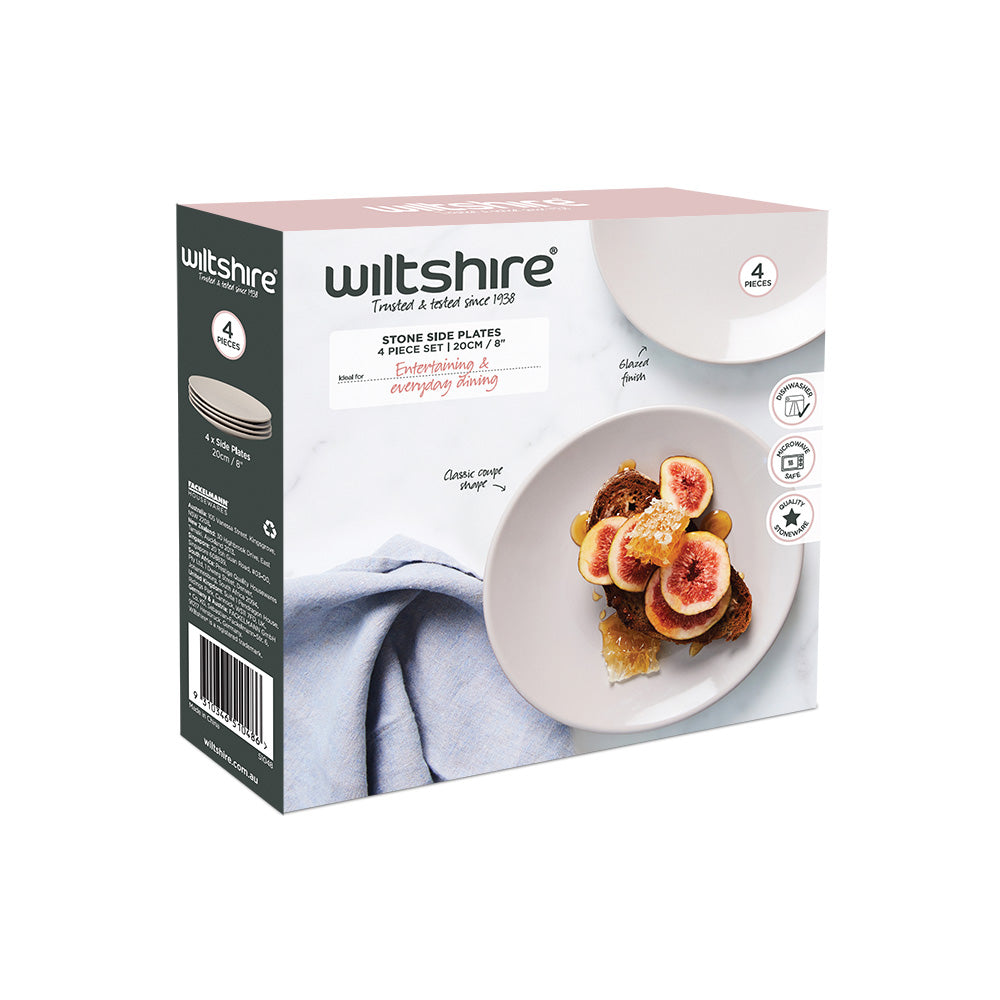 Stone Side Plates 4 Piece Set 20cm / 8
