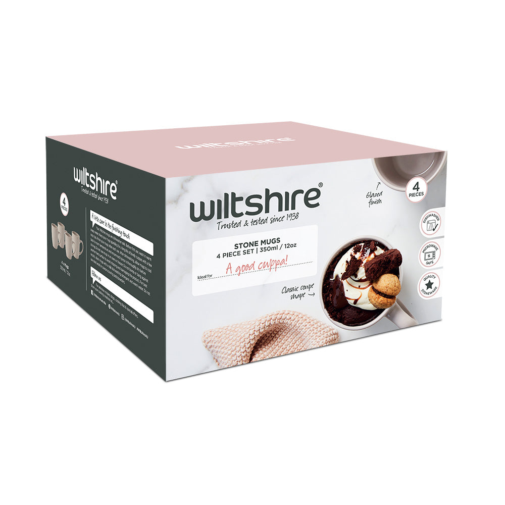 Stone Mugs 4 Piece Set 350ml / 12oz