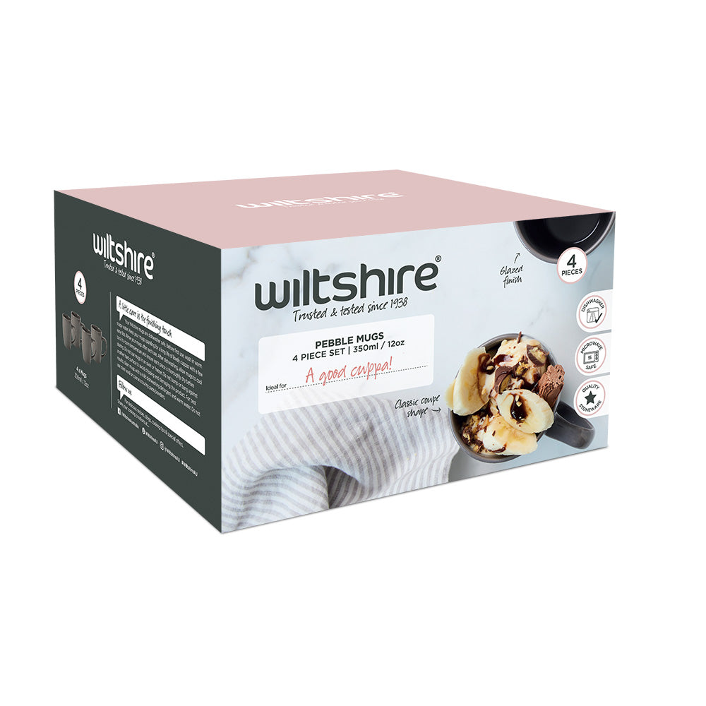 Pebble Mugs 4 Piece Set 350ml / 12oz