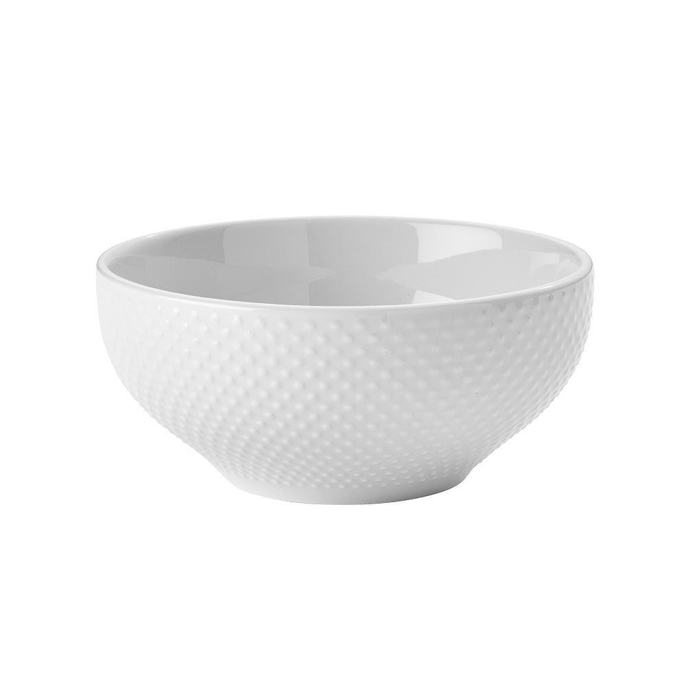 White Stipple Embossed 12 Piece Dinner Set