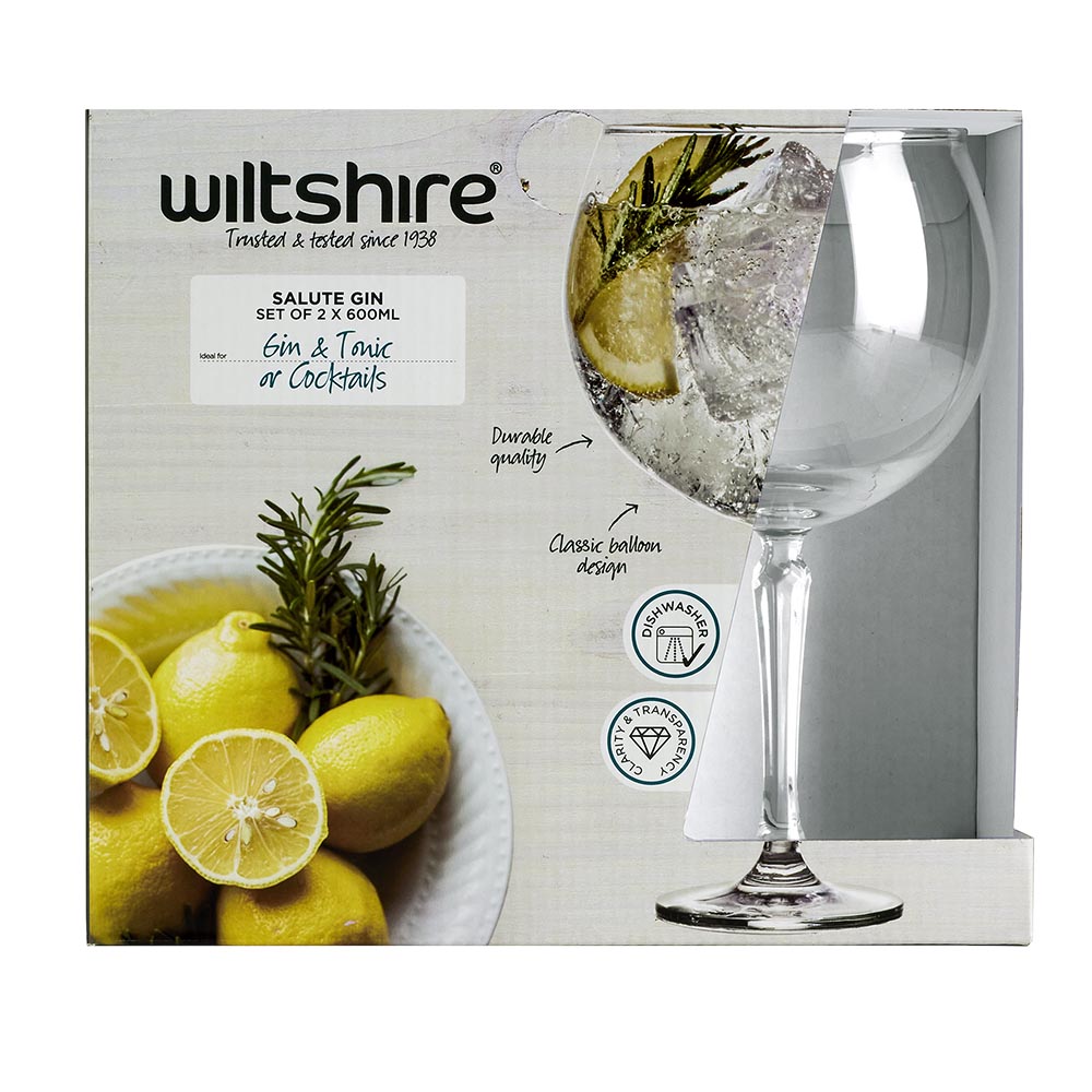 Salute Gin  600ml Set of 2
