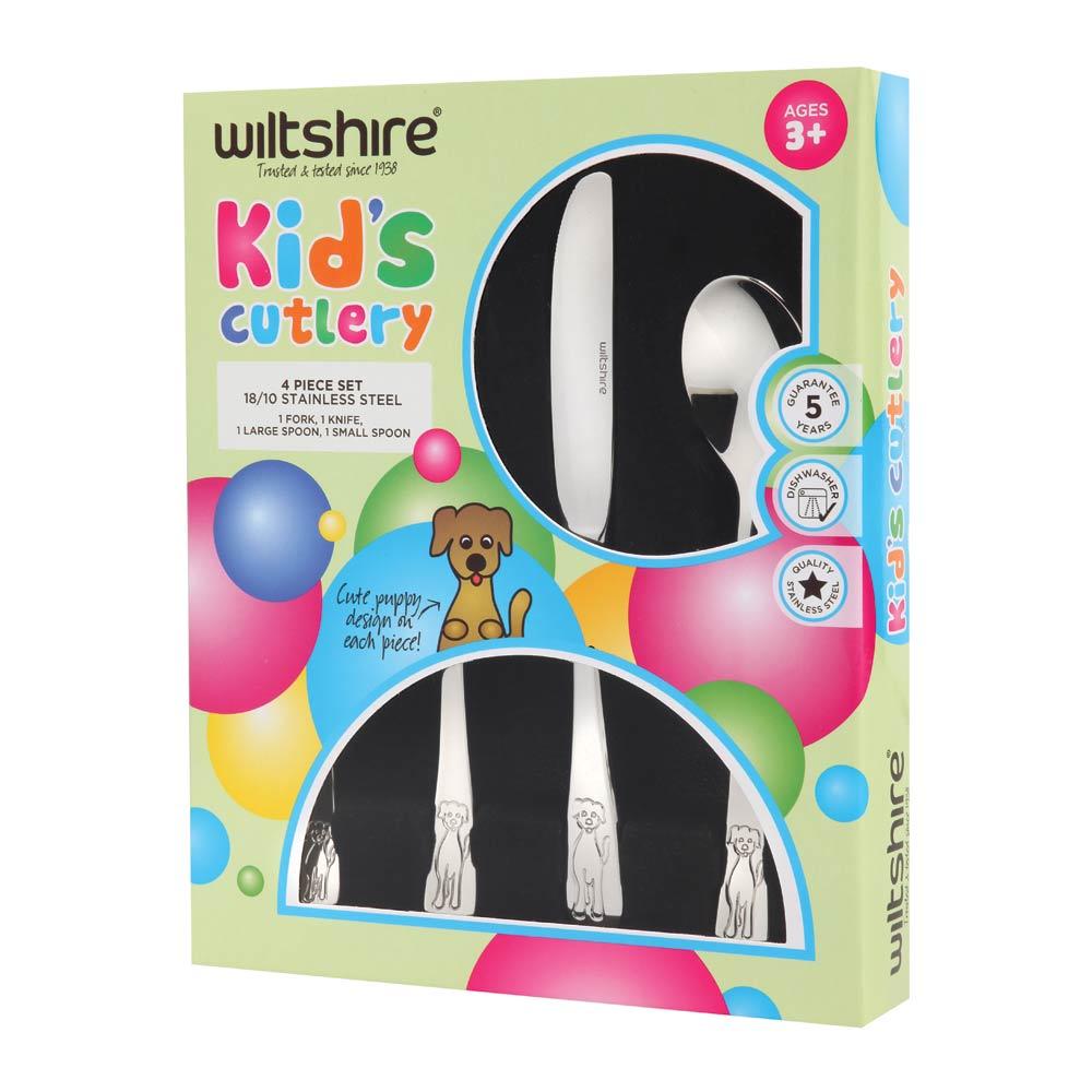 Kid's Cutlery Puppy 4 Piece Set
