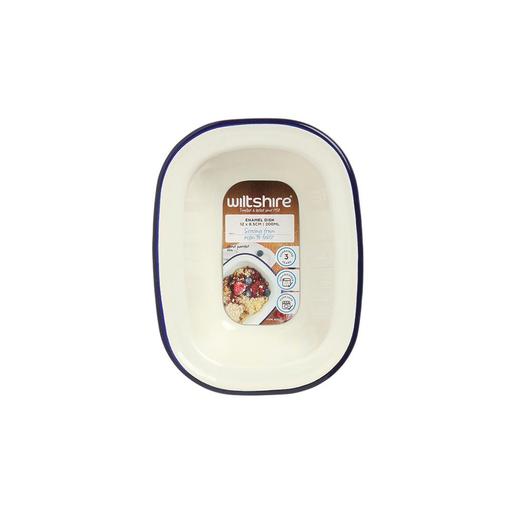 Enamel Oblong Pie Dish 200ml