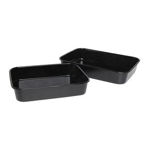 Vitreous Enamel Duo Roaster Set 38.5cm & 32cm