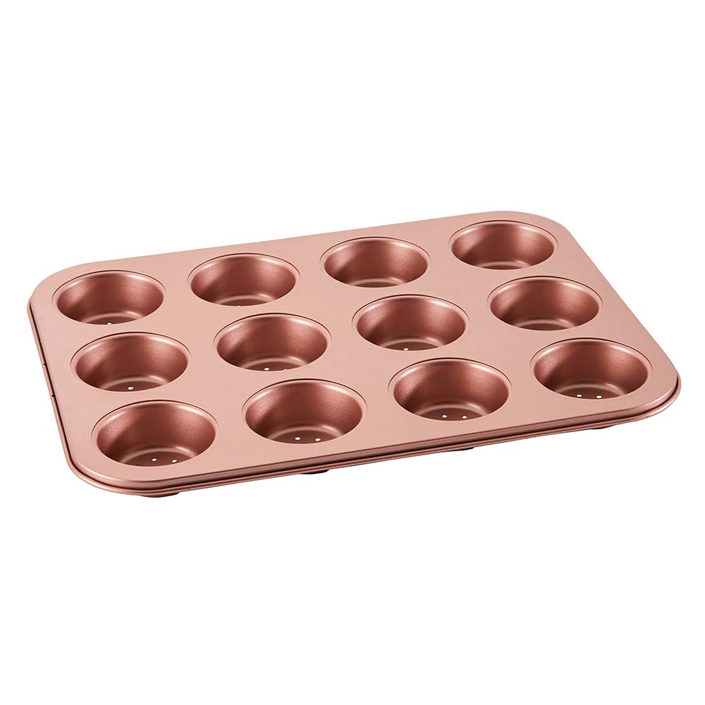 Rose Gold Perforated Mini Quiche & Tart Pan 12 Cup