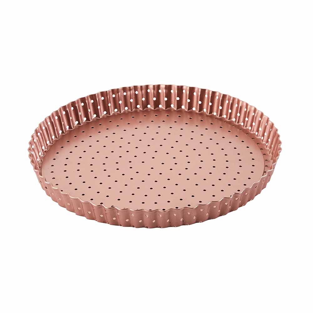 Rose Gold Perforated Round Quiche & Tart Pan