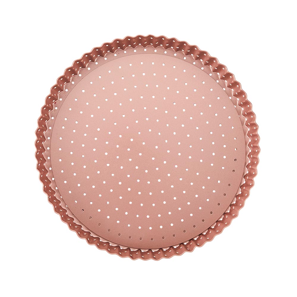 Rose Gold Perforated Round Quiche & Tart Pan