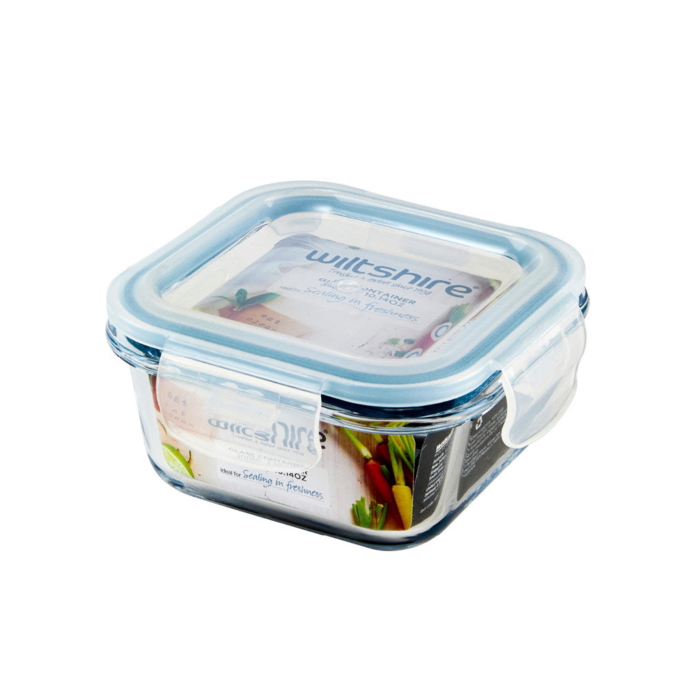 Glass Food Container Square 800ml