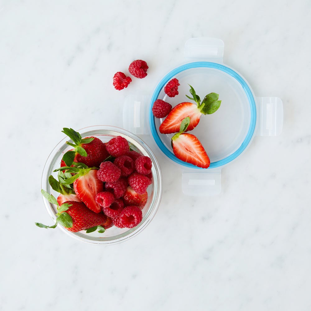 Glass Food Container Round 600ml
