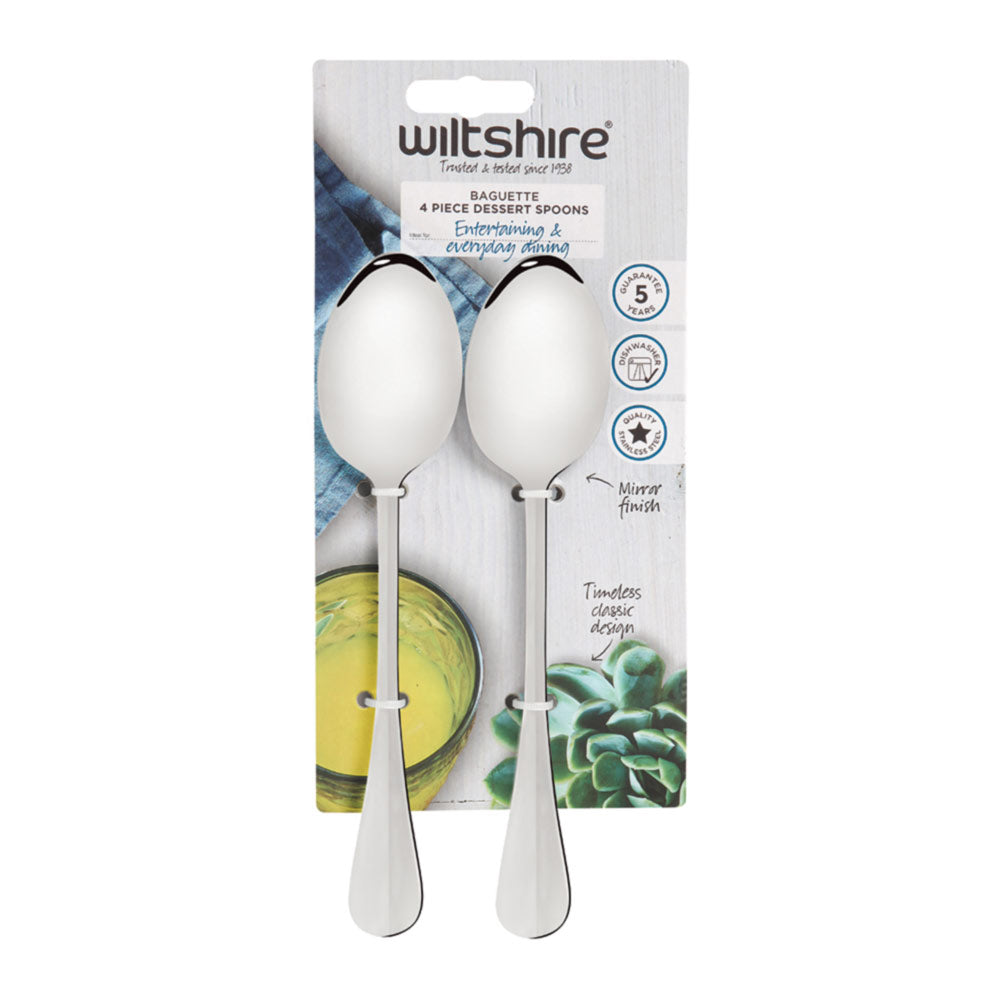 Baguette Dessert Spoon 4 Piece