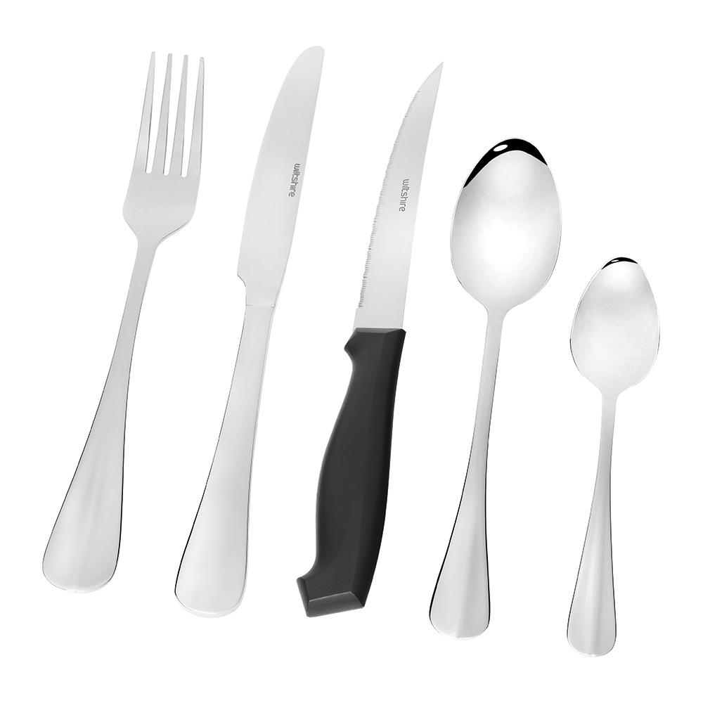 Baguette Cutlery Set with Steak Knives 40 Piece