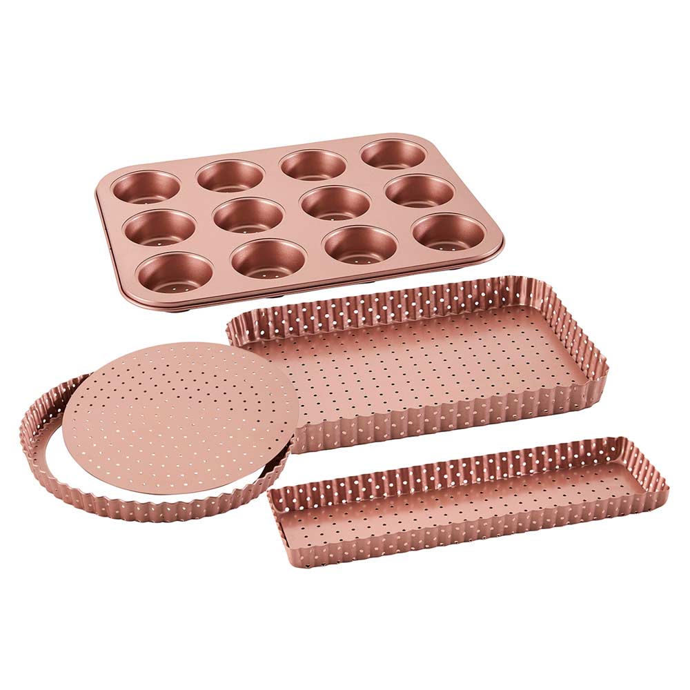 Rose Gold Perforated Bakeware Bundle