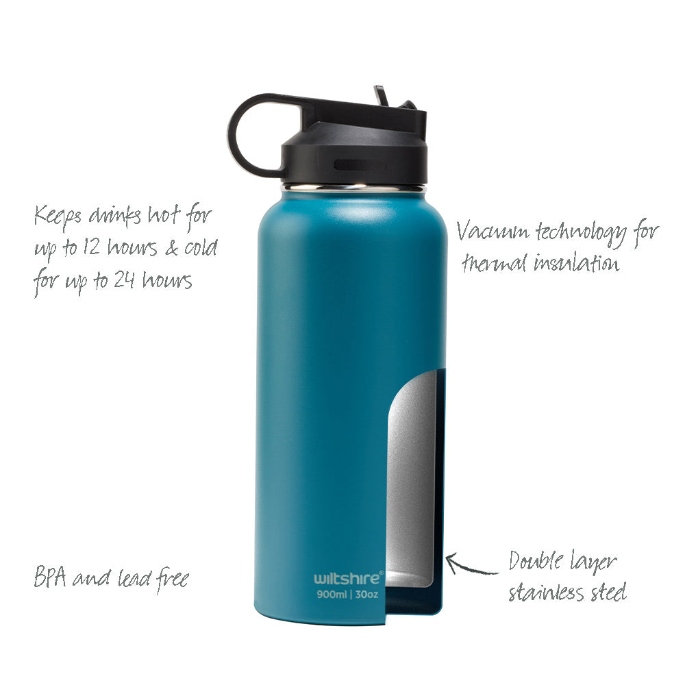 Insulated Stainless Steel Bottle Aqua 500ml/17oz