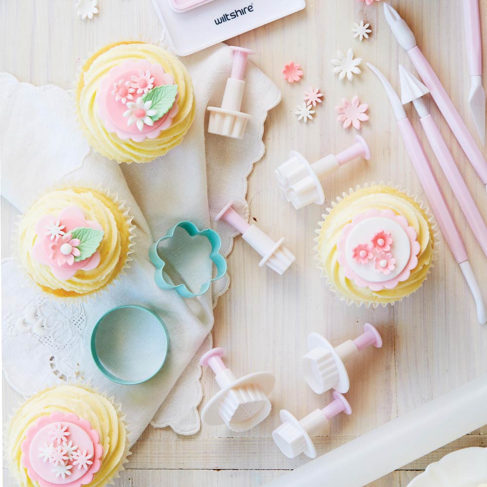Fondant Leaf Cutter & Pusher Leaf Set of 3