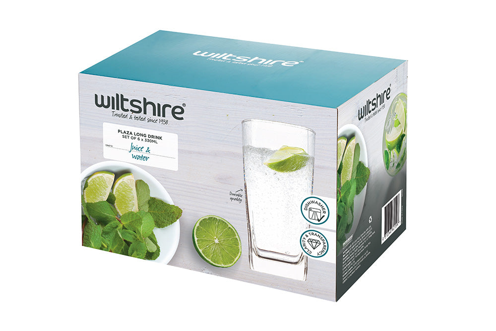 Plaza Long Drink Tumblers 330ml Set of 6