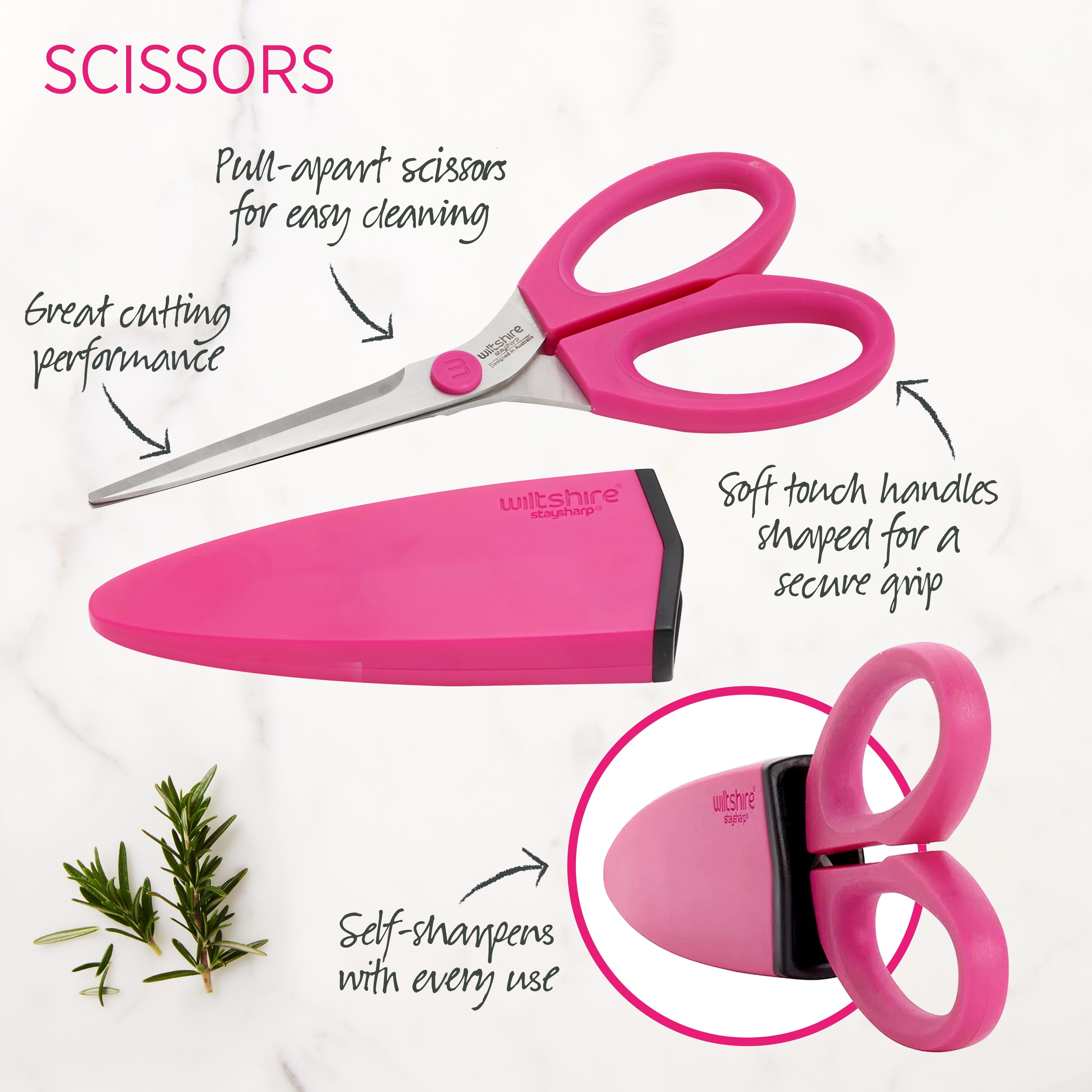 Staysharp Pink Scissors - Wiltshire Australia