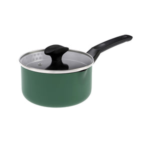 PureCook Ceramic Non-Stick Saucepan 16cm with Glass Lid