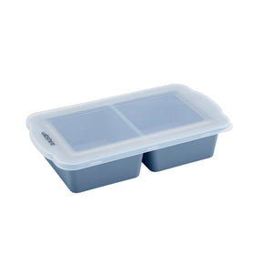 Silicone Meal Prep Freezer Tray  2 Portion (500mL / 2 cup) Prep Tray with Lid