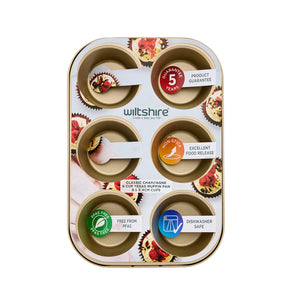 Champagne Gold Texas Muffin Pan 6 Cup