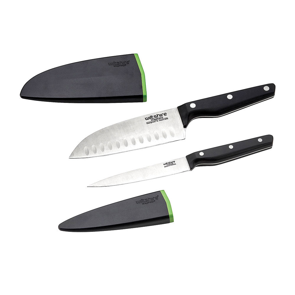Staysharp Triple Rivet Duo Set Santoku & Utility Knife 2 Piece ...